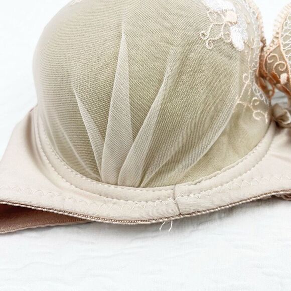 BUY 1 GET 1 FREE Chuns lingerie bra 34d tan nude bridal lightly padded - Picture 6 of 10